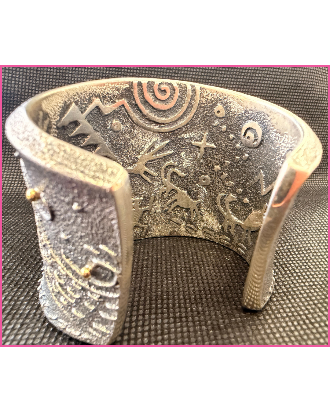 Silver Native American Made Cuff Inside