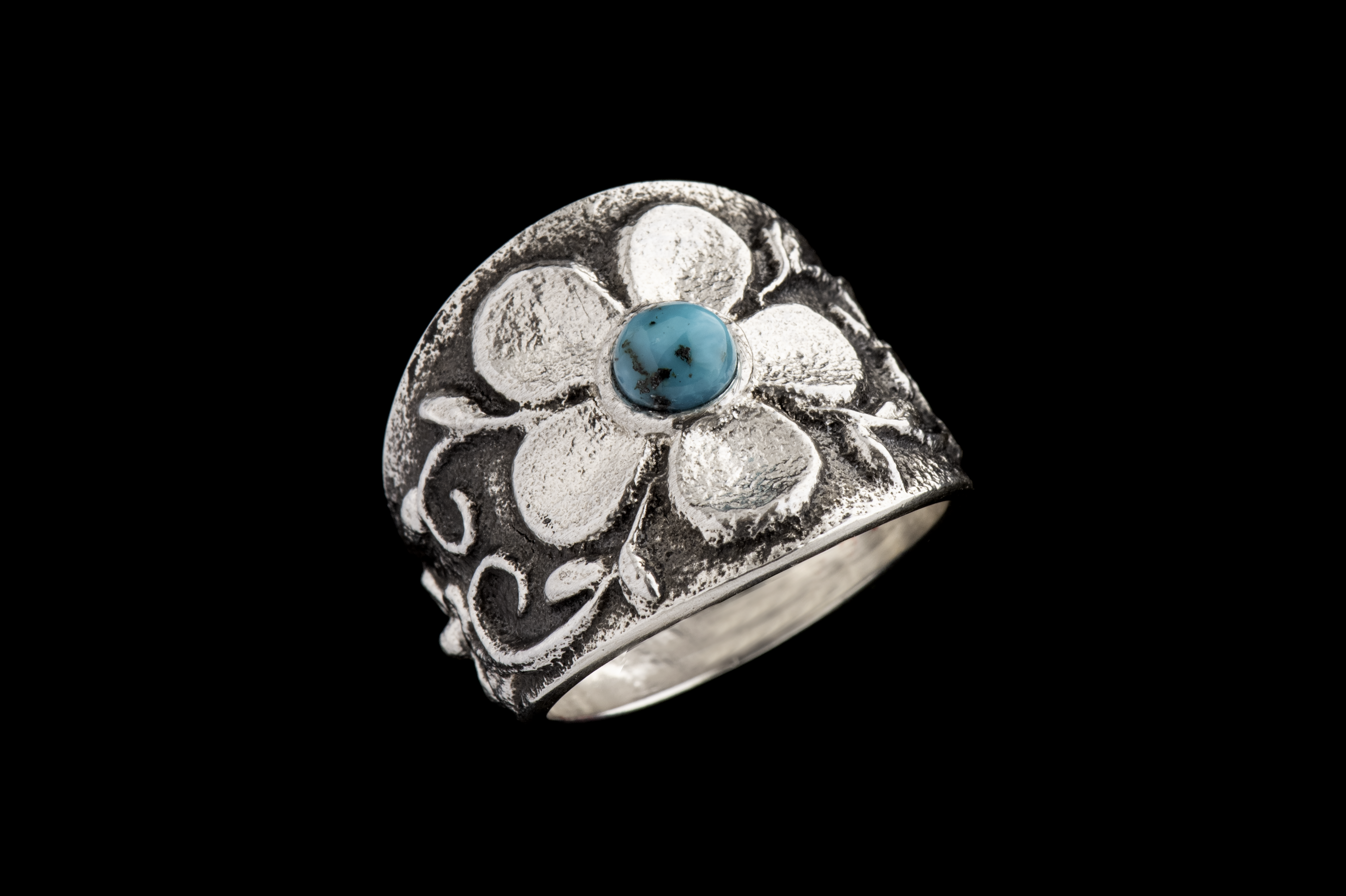 Navajo Native Artist - Rebecca Begay - Silver and Turquoise ring