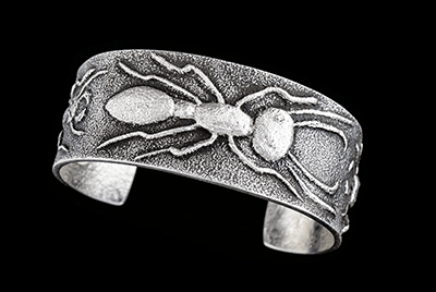 Navajo Native Artist - Rebecca Begay - Silver and Turquoise cuff