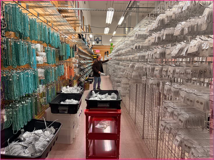 Vault - Kevin looking at jewerly